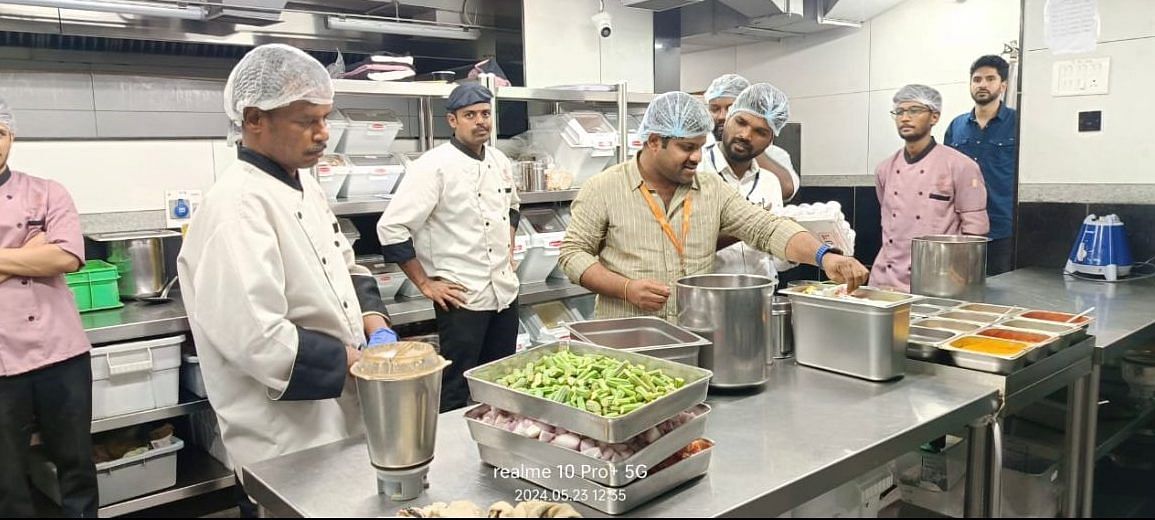 Task force inspecting items in Rameshwaram Cafe's kitchen