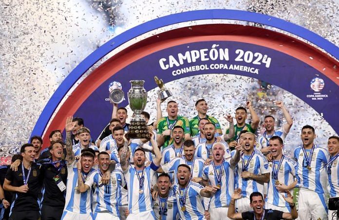 Soccer-Argentina clinch record 16th Copa America with 1-0 extra-time win over Colombia