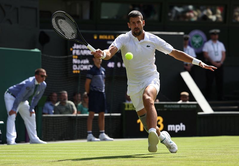 TennisDjokovic passes early Wimbledon test, Swiatek sails through