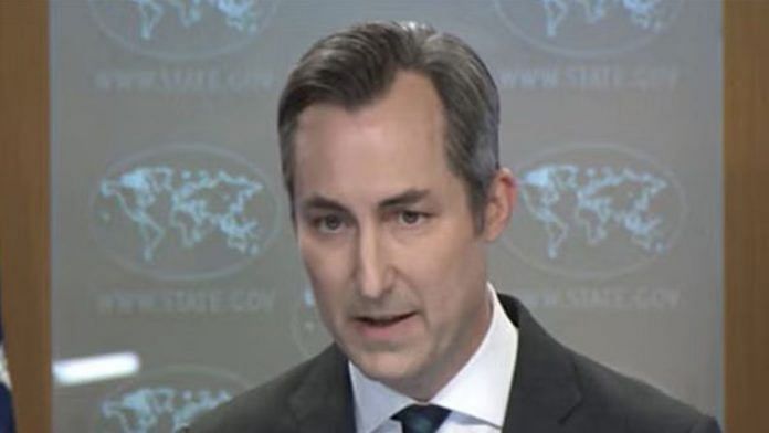 US State Department spokesperson Mathew Miller (Image Credit: US State Department YouTube)