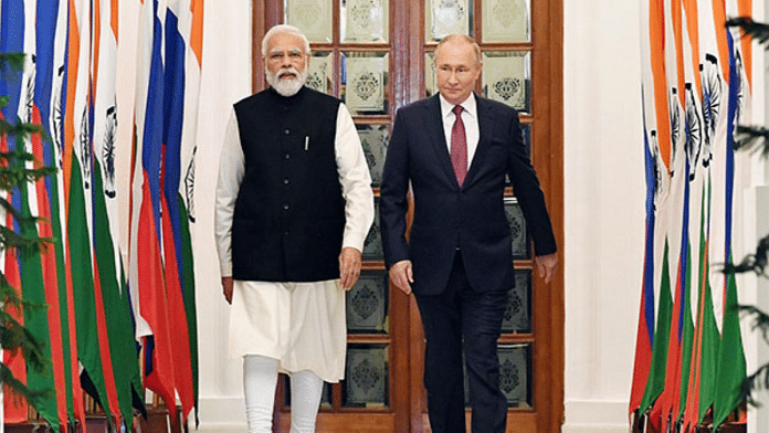 PM Modi with Russian President Vladmir Putin (File Photo/ANI)