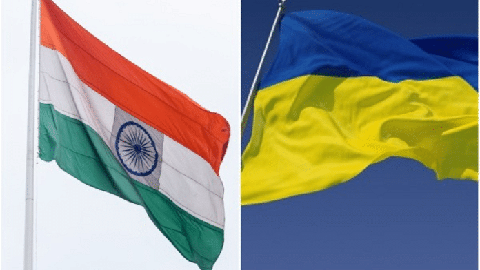 Flags of India and Ukraine | ANI