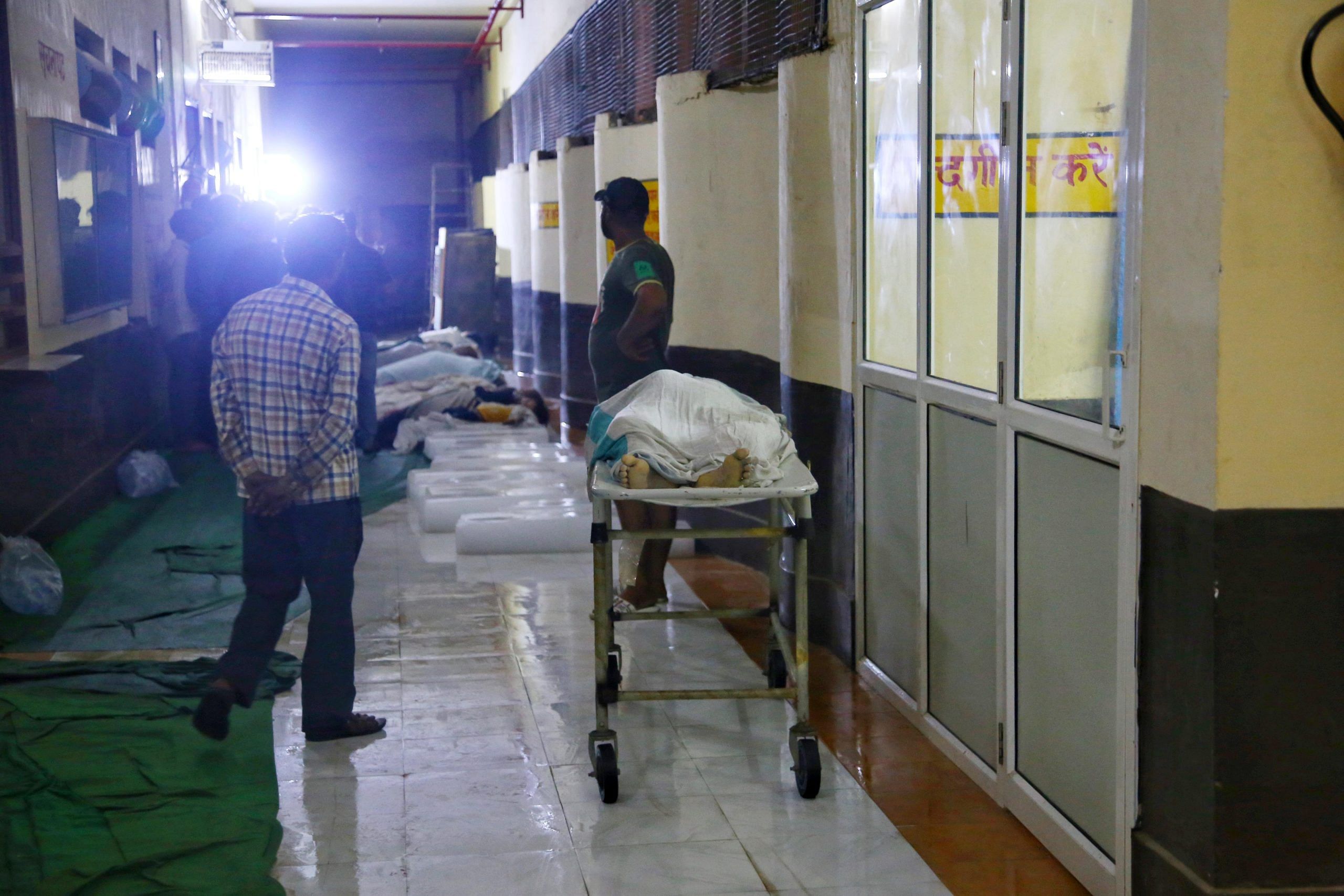 Corridor of the Bagla Combined Hospital, Hathras | Manisha Mondel | ThePrint