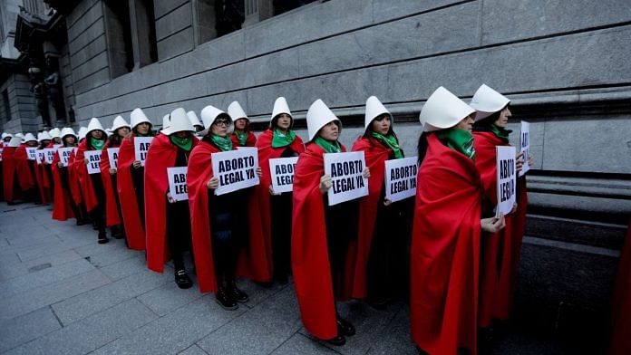 Women protesting for reproductive rights