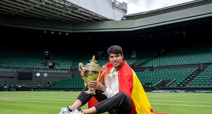 Carlos Alcaraz at Wimbledon