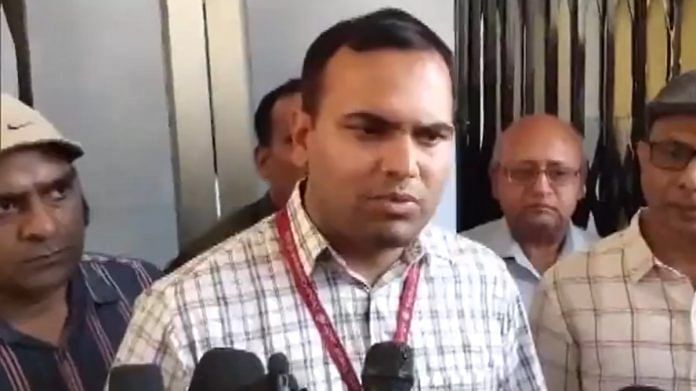 IAS officer Chandra Vojay Singh appointed new DM of Ayodhya | Screengrab from ANI video