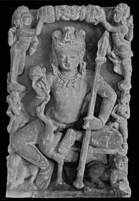 Kartikeya wielding a vel, sculpture from Kannauj, eighth century CE | Commons