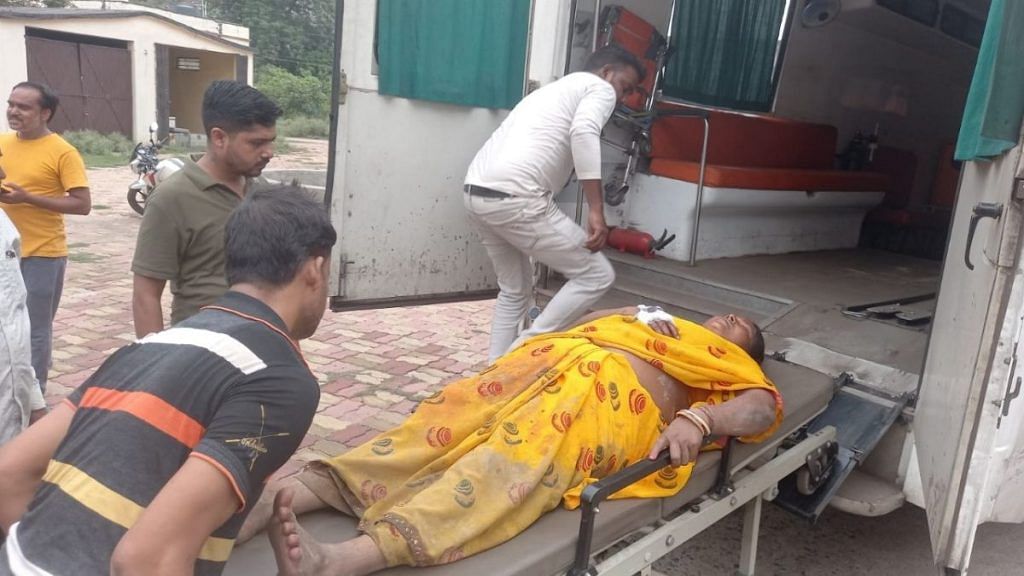 Family members taking Neera Devi to the hospital after the 11 July incident | Niraj Sinha | ThePrint