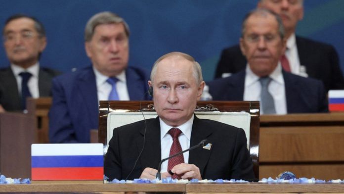 Russian President Vladimir Putin attends Shanghai Cooperation Organization (SCO) summit in Astana, Kazakhstan July 4, 2024 | Pool via Reuters