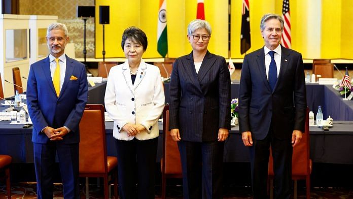 U.S. Secretary of State Antony Blinken, Australian Foreign Minister Penny Wong, Indian External Affairs Minister Subrahmanyam Jaishankar and Japanese Foreign Minister Yoko Kamikawa pose as they attend a Quad Ministerial Meeting at Iikura Guest House in Tokyo, Japan July 29, 2024 | Reuters