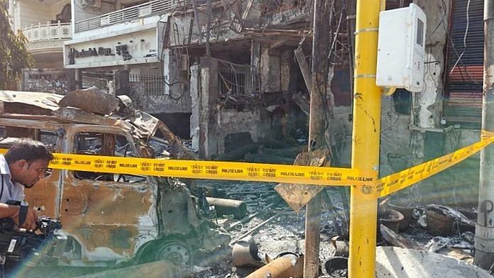 Building housing NICU in Vivek Vihar, Delhi, where fire broke out in May | Mayank Kumar | ThePrint