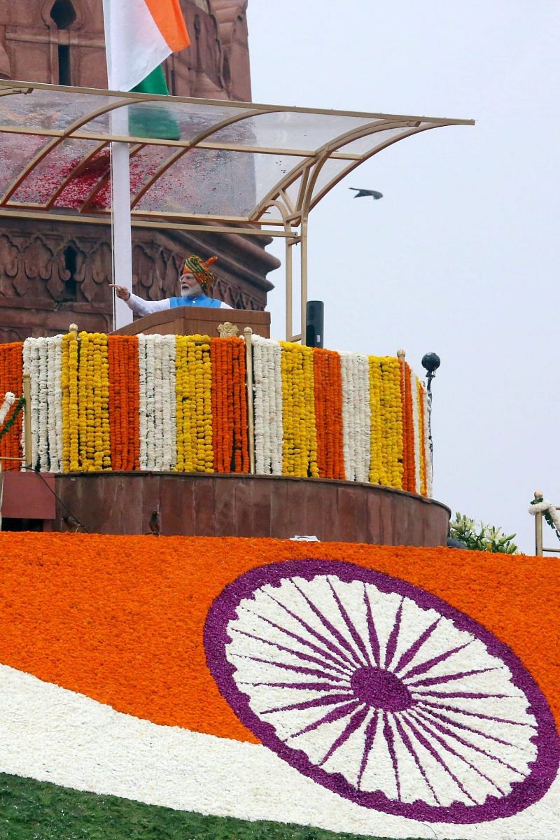 Prime Minister Narendra Modi unfurled the national flag for the 11th time in a row | Praveen Jain | ThePrint