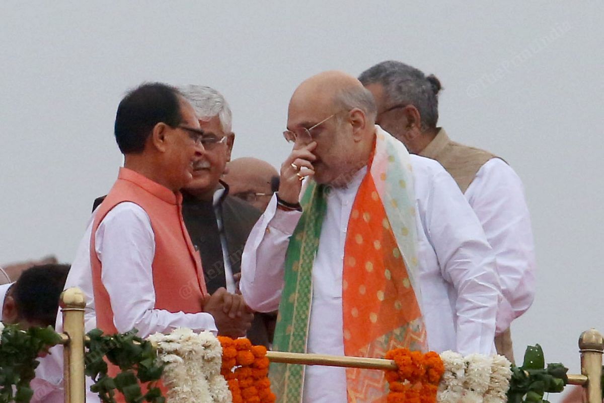 Home Minister Amit shah and Shivraj Singh Chouhan | Praveen Jain | ThePrint