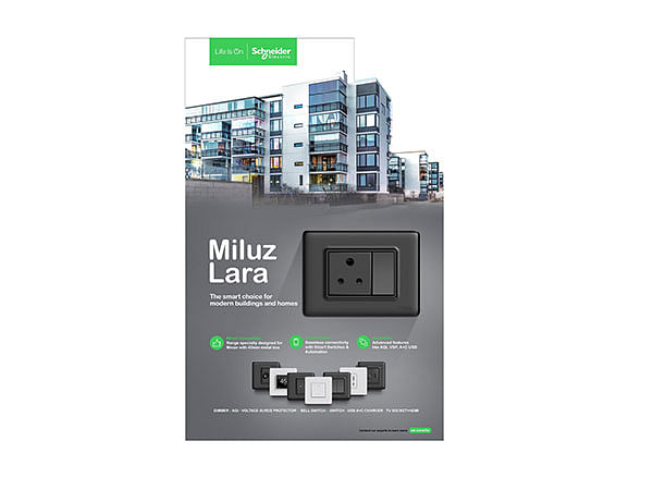 Schneider Electric Launches 'Miluz Lara' - a New Range of Switches and Sockets for Modern Indian Buildings and Homes