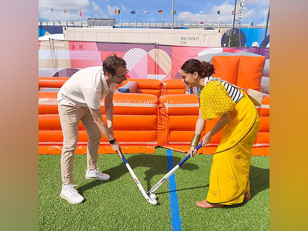 Taapsee Pannu 'perfects the art of hockey' with husband Mathias Boe in Paris