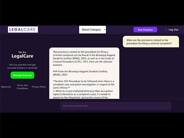 LegalCare Launches Groundbreaking Criminal Law Chatbot, Lea, to Empower All Indians
