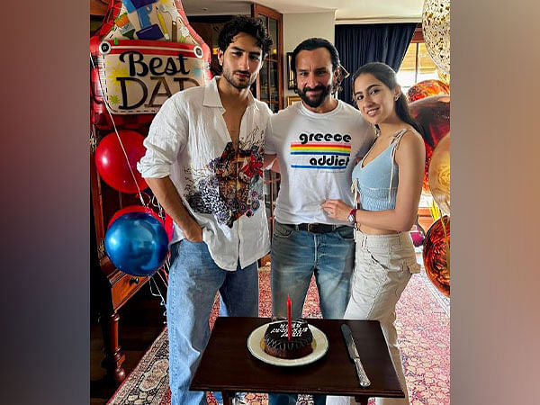 Sara Ali Khan, Ibrahim celebrate 'best dad' Saif Ali Khan's 54th birthday