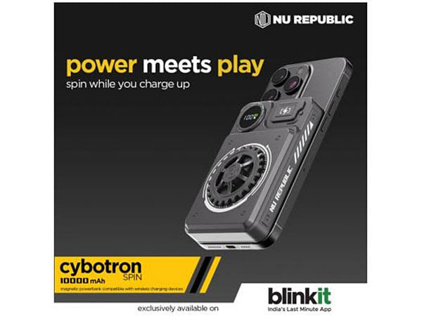 Nu Republic Drops the Cybotron Spin 10000 mAh Powerbank - India's First Wireless Power bank Designed as a Fidget Spinner