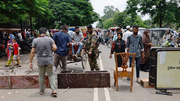 A member of the army keeps vigil in Dhaka on 6 August, 2024 | Representational image | Reuters/Mohammad Ponir Hossain