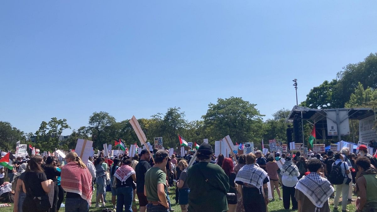 Pro-Palestine protest march near DNC venue in Chicago, Monday | Keshav Padmanabhan | ThePrint