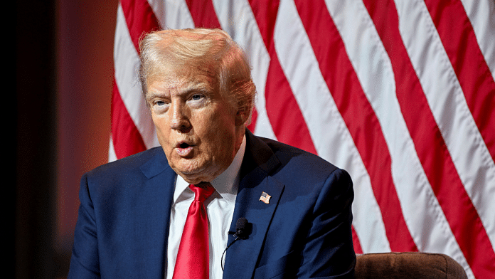 Republican presidential nominee and former U.S. President Donald Trump speaks on a panel of the National Association of Black Journalists (NABJ) convention in Chicago, Illinois, U.S. 31 July, 2024 | Reuters/Vincent Alban