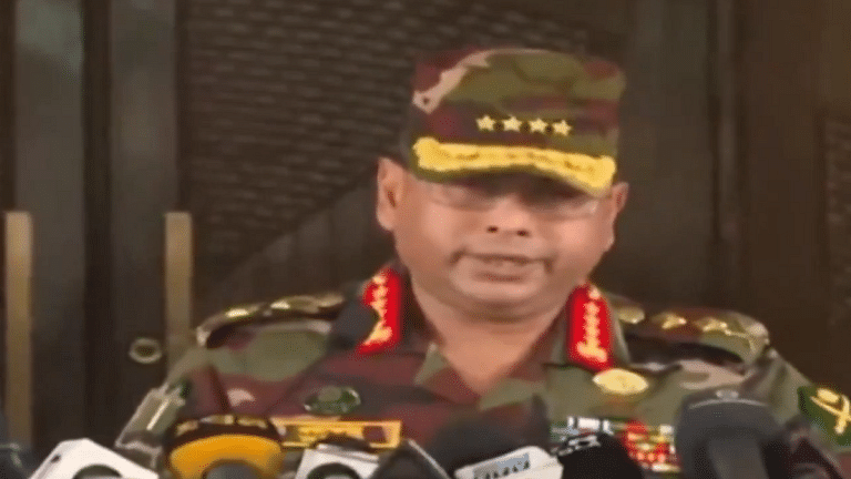 Who is the Bangladesh army chief who announced Hasina’s resignation?