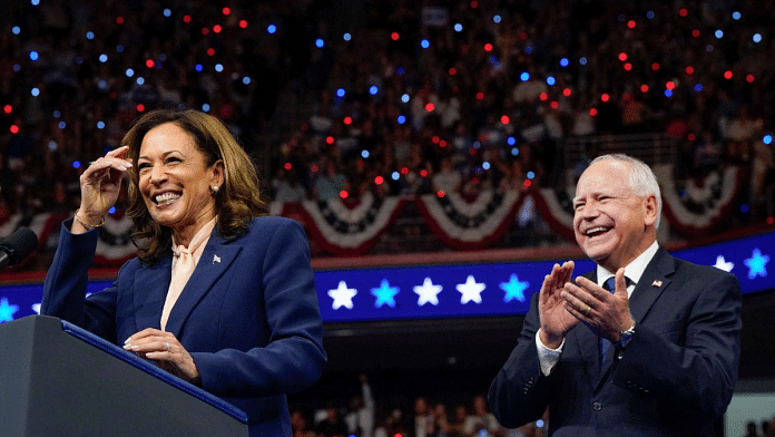 U.S. Vice President and Democratic presidential candidate Kamala Harris holds a campaign rally with her newly chosen vice presidential running mate Minnesota Governor Tim Walz in Philadelphia, Pennsylvania, U.S., 6 August, 2024 | Reuters/Elizabeth Frantz