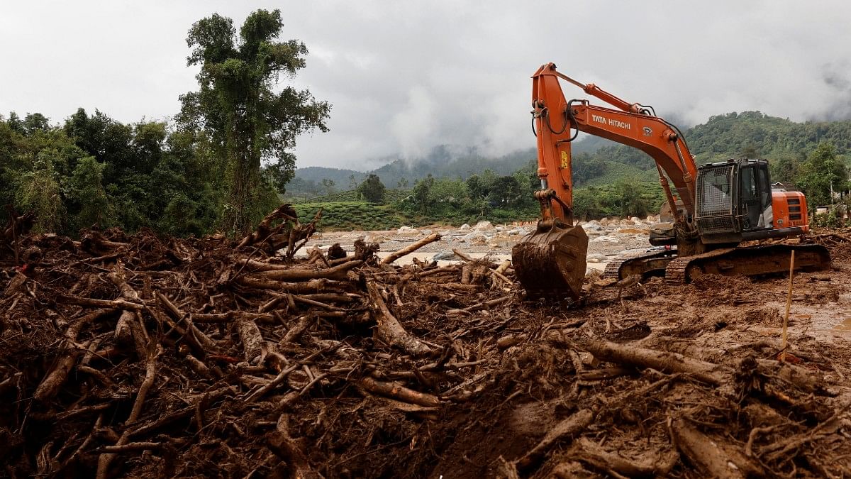 Drone view of landslide site in Wayanad on 31 July, 2024 | Reuters/Francis Mascarenhas