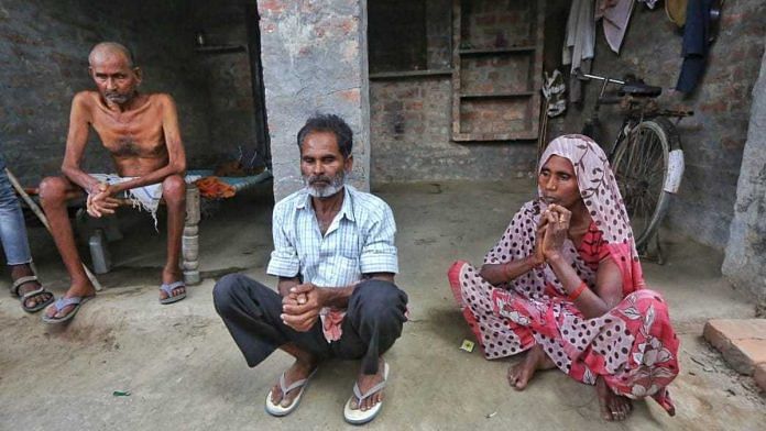 Accused Deepak's parents Lajjwati and Shiv Dayal at their home in UP's Bhainsar village | Praveen Jain | ThePrint