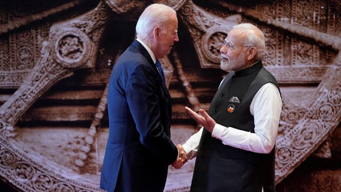 File photo of Prime Minister Narendra Modi (R) and US President Joe Biden (L) | Reuters/Evan Vucci