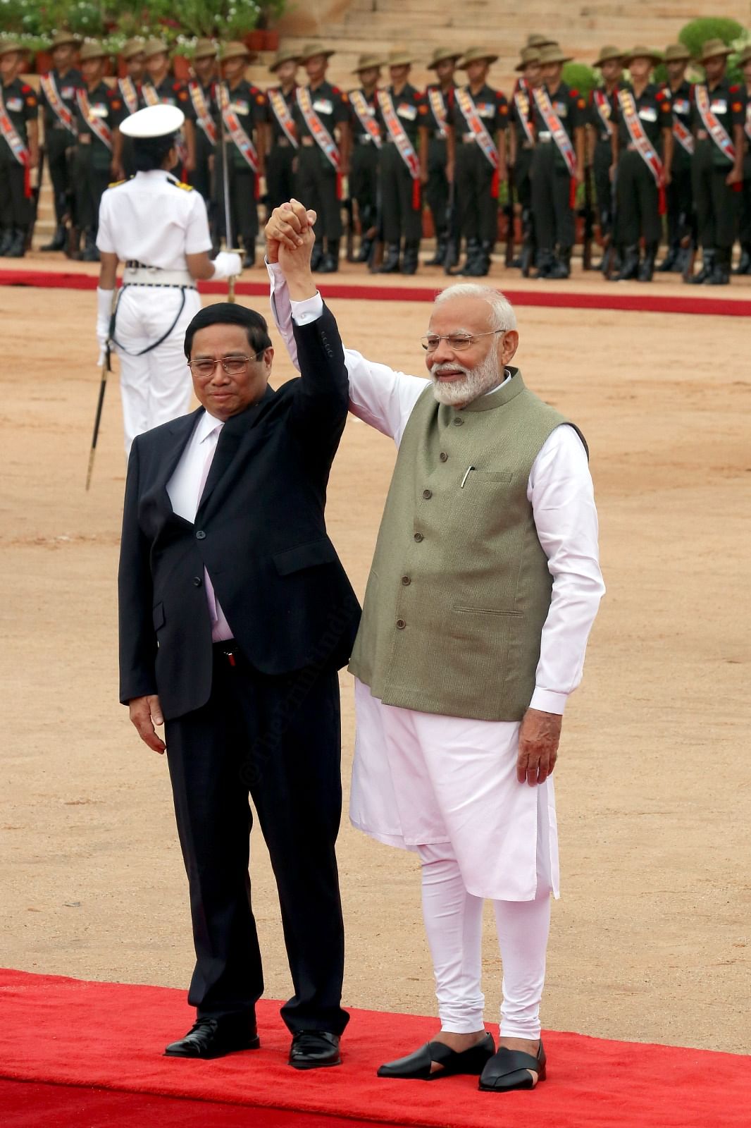 Modi, Chinh after conclusion of ceremonial reception | Praveen Jain | ThePrint
