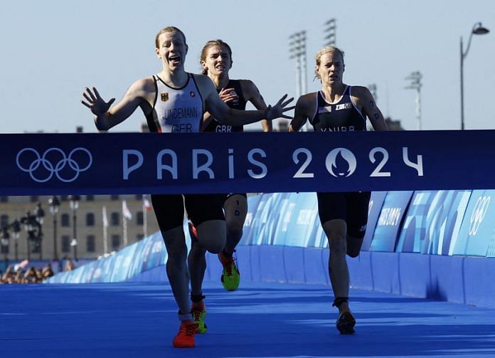 OlympicTriathlonGermany win thrilling mixed relay gold ThePrint