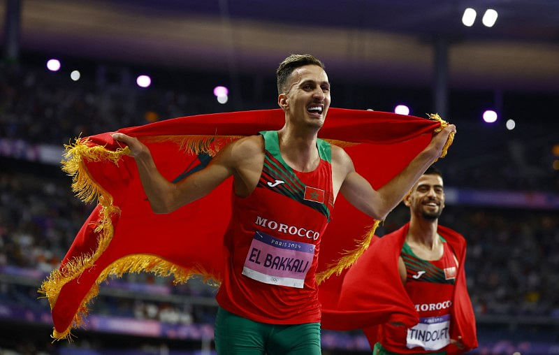 OlympicsAthleticsMorocco's El Bakkali retains steeplechase title