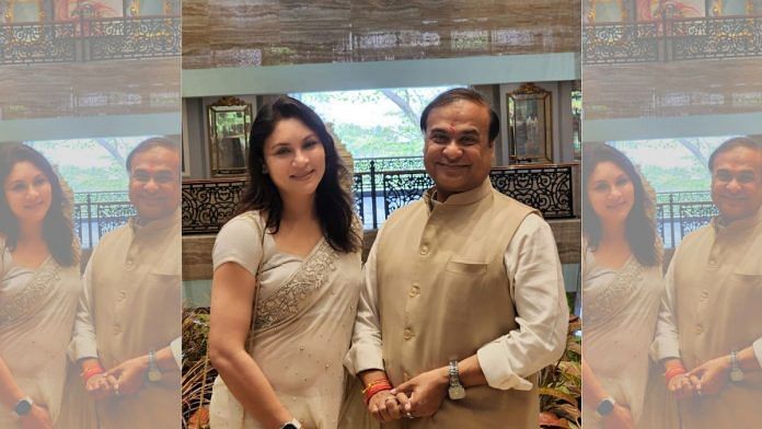 Assam Chief Minister Himanta Biswa Sarma with his wife Riniki Bhuyan Sarma | Credit: X/@rinikibsharma