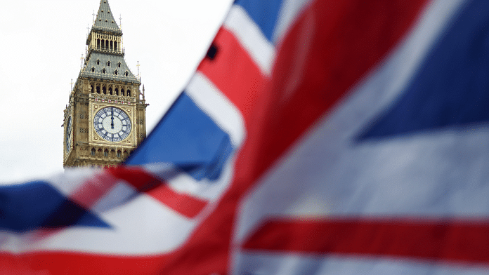 File photo of the Union Jack flag outside the Houses of Parliament in London | Reuters