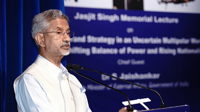 EAM S. Jaishankar delivers the 7th Jasjit Singh Memorial Lecture at Centre for Air Power Studies, New Delhi on Friday | X/@DrSJaishankar