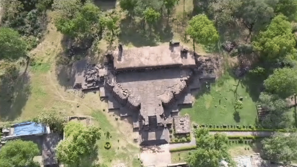 Drone view of the disputed site at Madhya Pradesh's Vidisha district | By Special Arrangement 