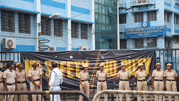 Security has been bolstered at Kolkata's RG Kar Medical College and Hospital on the order of the Supreme Court | Manisha Mondal | ThePrint