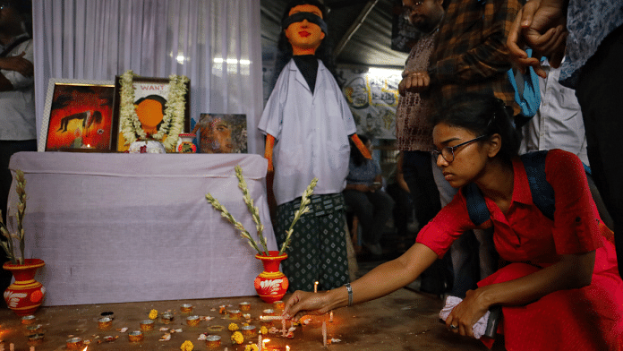 File photo: Protests at Kolkata's RG Kar Medical College and Hospital | Manisha Mondal | ThePrint