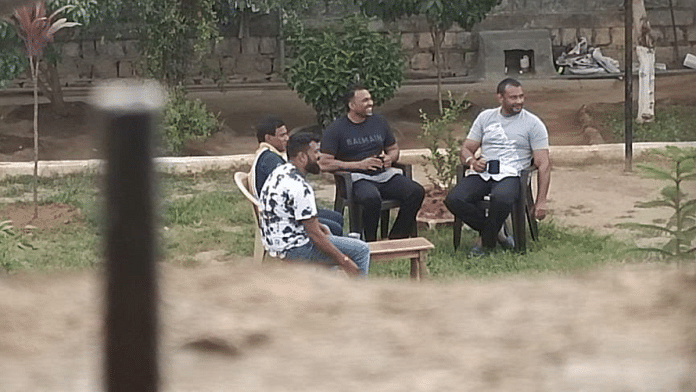 CCTV footage showing actor and murder accused Darshan sitting in the lawn of Bengaluru's Parappana Agrahara jail | Pic credit: X.