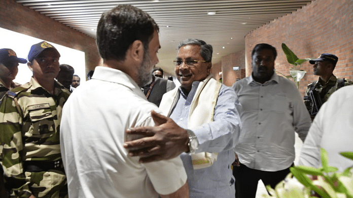 File photo of Karnataka Chief Minister Siddaramaiah and Congress leader Rahul Gandhi | X/@siddaramaiah