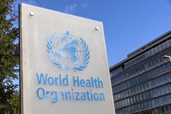 File Photo: The World Health Organisation (WHO) logo is seen near its headquarters in Geneva, Switzerland | Reuters