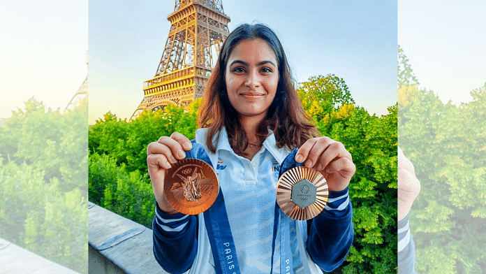 Shooter Manu Bhaker during the ongoing Olympic Games Paris 2024 | ANI