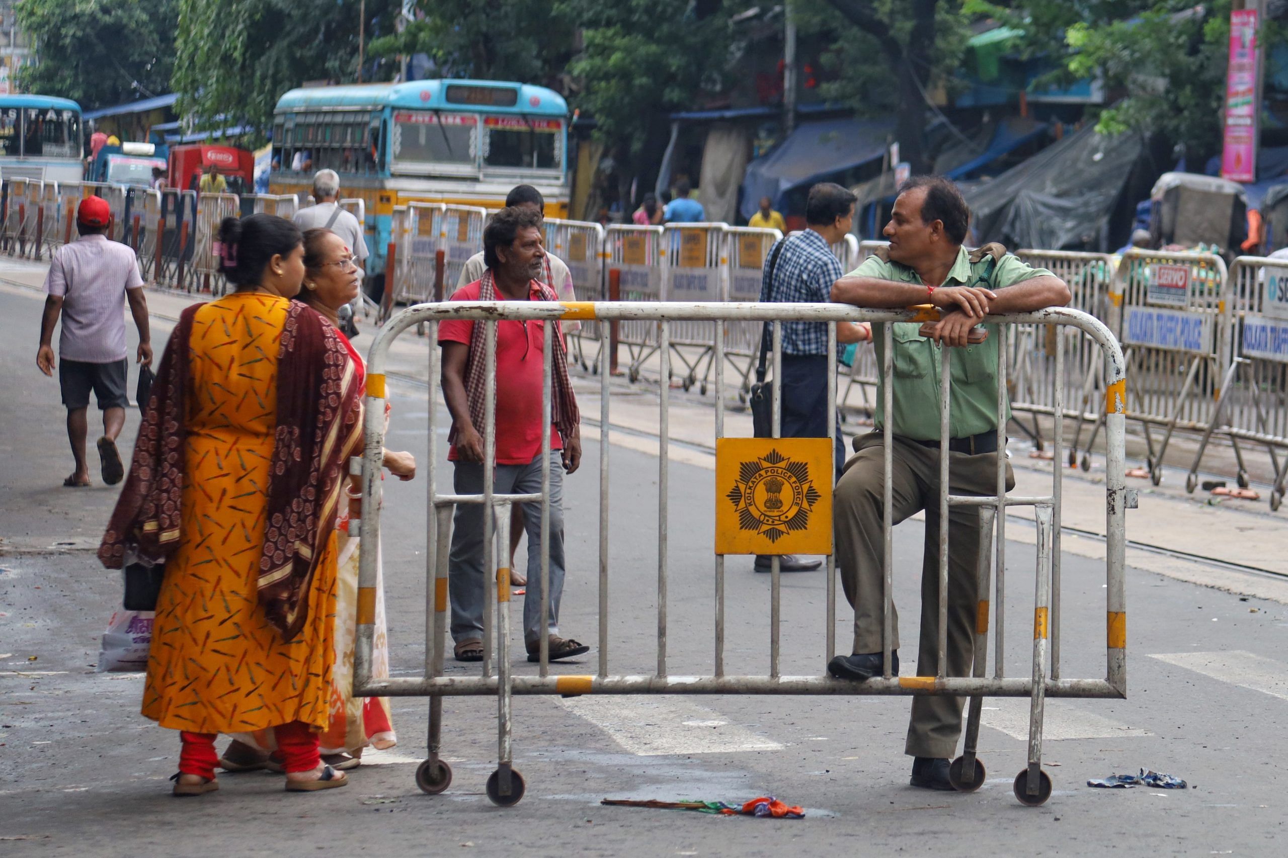 Civic volunteers get a new blue uniform in addition to the original green one. | Manisha Mondal | ThePrint