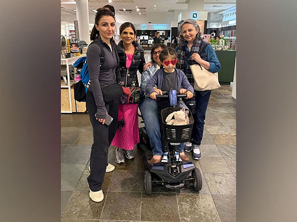 Soha Ali Khan enjoys family time in London with mom Sharmila Tagore, daughter inaaya, sister Saba