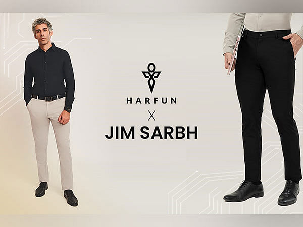 Harfun and Jim Sarbh seen Time Travelling with the 2035 Workday Pants