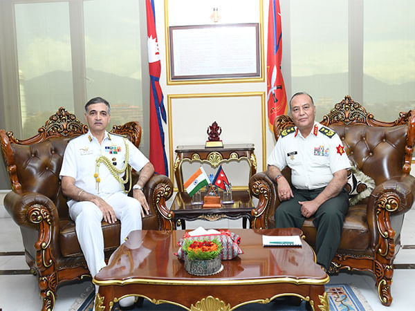Rear Admiral Sandeep Singh Sandhu pays courtesy call to Nepal's Army chief designate Ashok Raj Sigdel