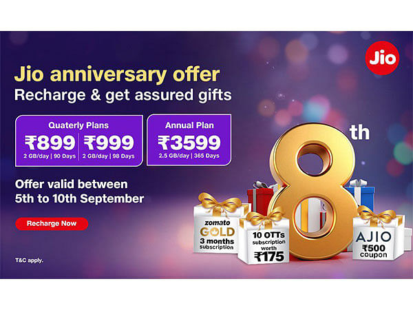 Jio announces 8th anniversary offer for mobility users