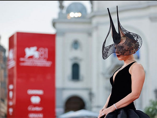 Lady Gaga stuns everyone with stylish look, epic headpiece at Venice Film Festival 