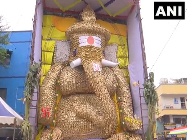 Chennai's 40-ft Ganesha idol showcases artistic brilliance, crafted with unique materials